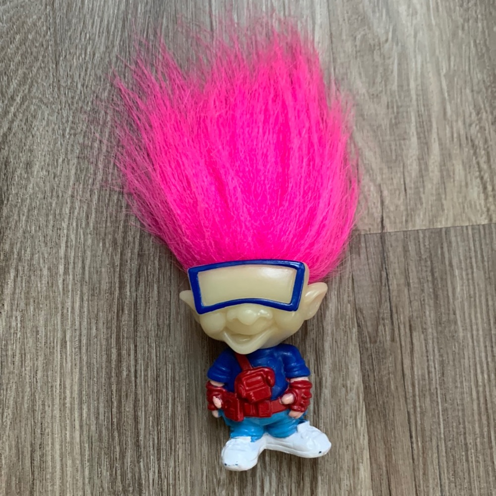 Kid Vid Troll Pink Hair 1993 Kids Club Doll Vintage Burger King Meal KidVid toy